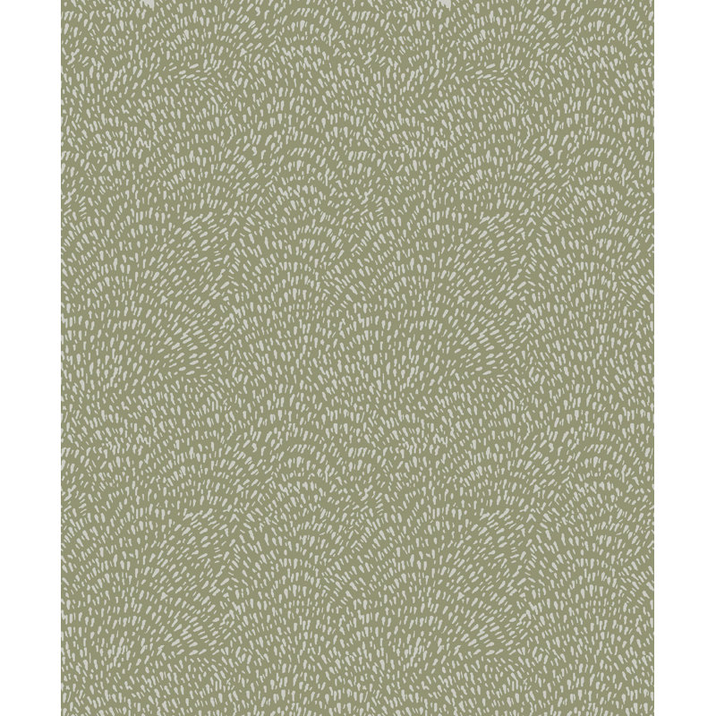 Zen Abstract Paper Metallic Wallpaper Roll, Green