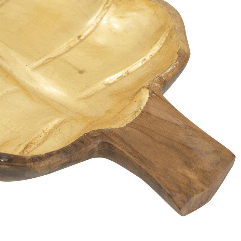 Assiette décorative en bois massif Bayuk