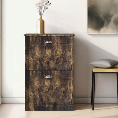 Shoe CabinetHidden Slim Narrow Shoe Rack Cabinet With 2 Drawers For Entryway FoyerHallwayBedroomOriginal Wood Color RETRO Shoe CabinetHidden Slim Narrow Shoe Rack Cabinet With 2 Drawers For Entryway FoyerHallwayBedroomOriginal Wood Color RETRO