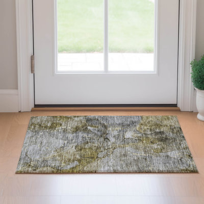 Tapis taupe Prisco lavable à la machine de qualité supérieure