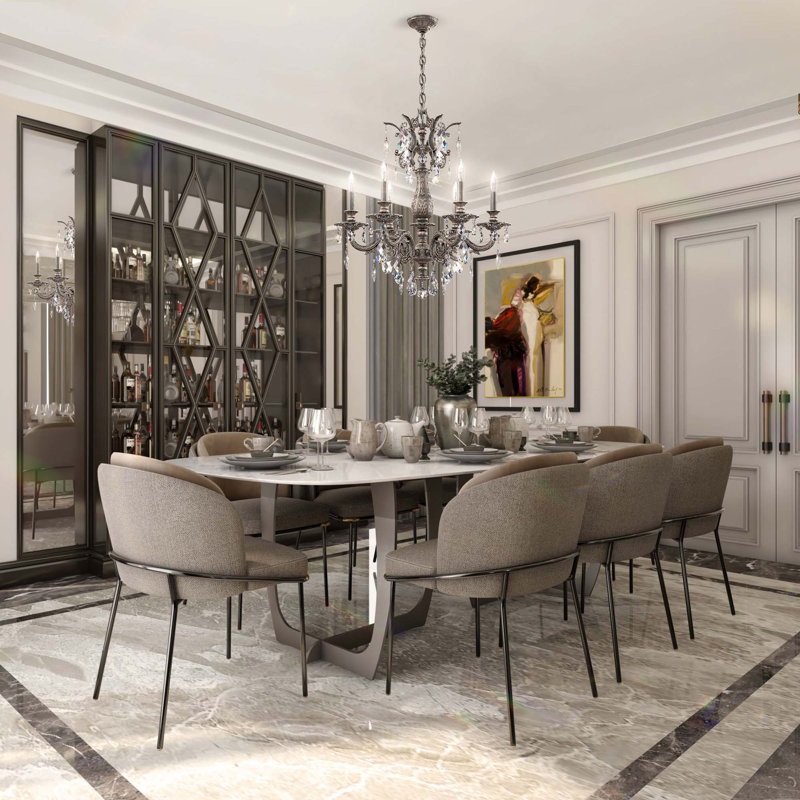 Milano 6 Light 24in x 26.5in Chandelier in Etruscan Gold with Clear Radiance Crystals, Chinese (K9), Heirloom Bronze