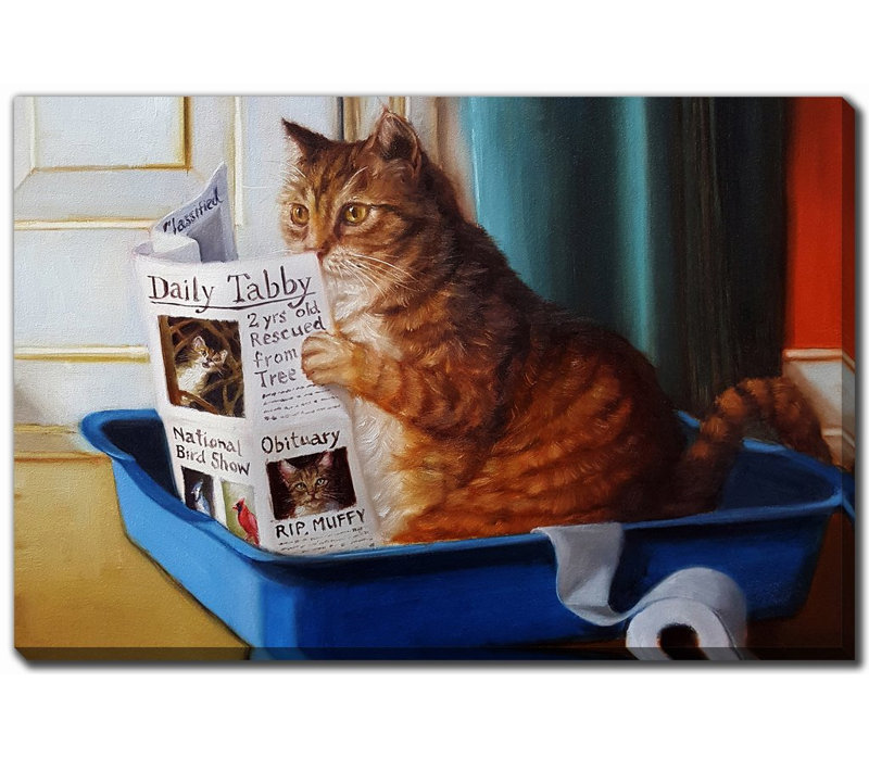 Art mural sur toile Trône de chaton, H 16 po x l 20 po