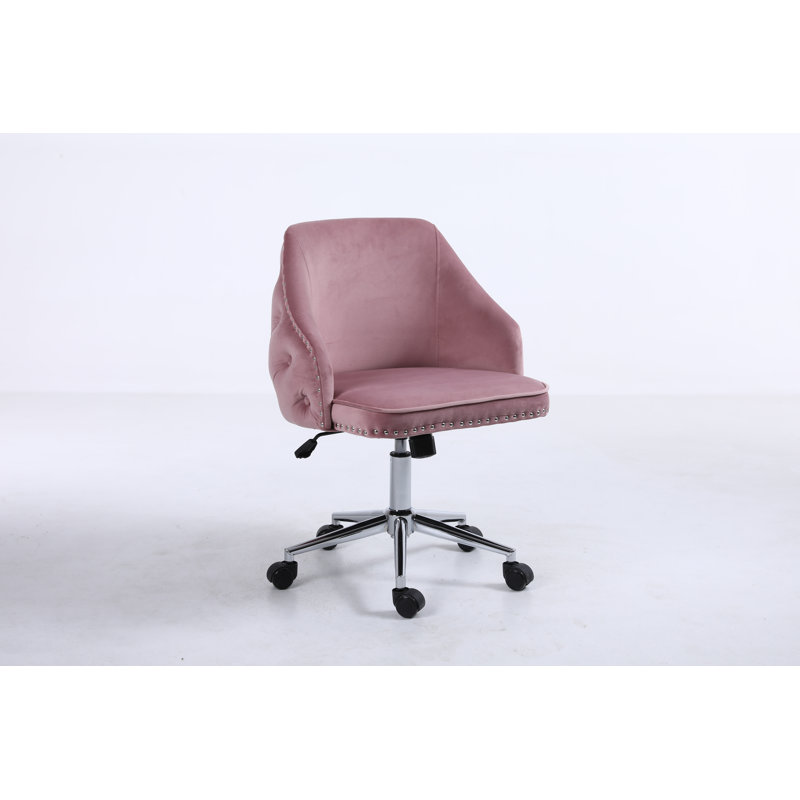 Velvet Task Chair, Pink