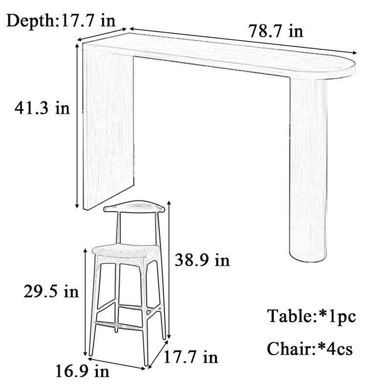 Ormskirk, 5, 41.3"H x 78.7"L x 17.7"W