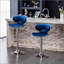 Tabouret de bar pivotant rembourré en velours Masaccio, ensemble de 2