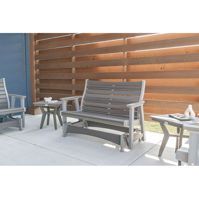 Berlin Gardens Bristol Double Glider, Plateau gris fumée / base brun chocolat