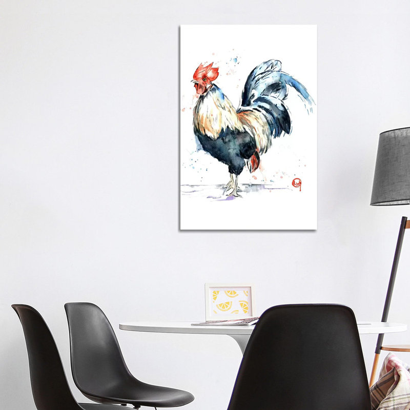 Rooster by Lisa Whitehouse - Wrapped Canvas Gallery-Wrapped Canvas Giclée, 101.6 cm H x 66.04 cm W