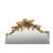 Large Rectangular Full-Length Mirror With Distressed Ivory Frame And Gold Floral Crown