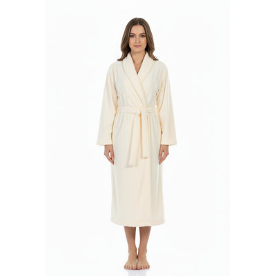 Grandes tailles et très petites robes de bain turques pour lui et elle, 100% coton turc, robes de chambre d'hôtel douces pour la maison et le bain - peignoir à col châle doux avec ceinture réglable