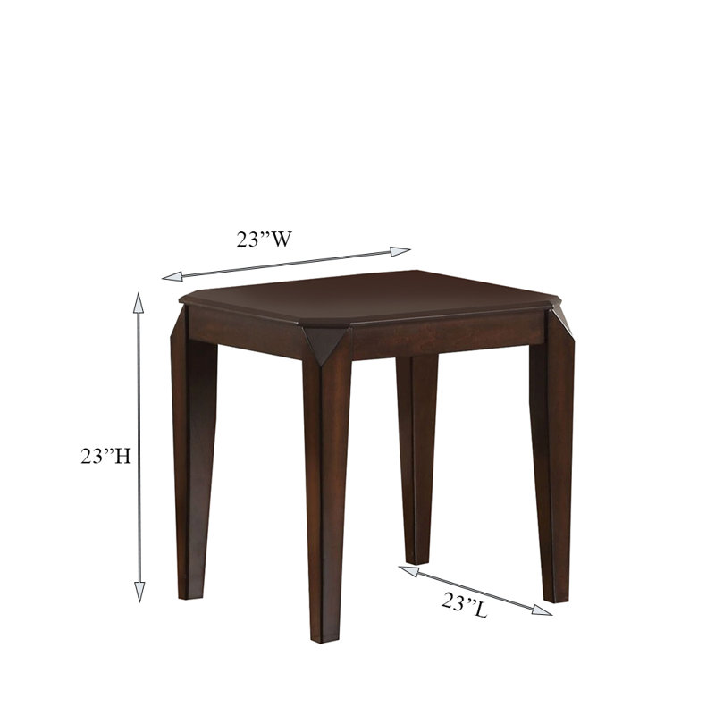 Table de bout carrée en bois massif Eckman
