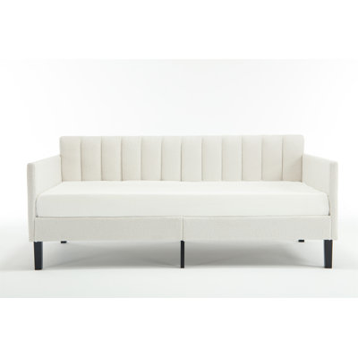 Elena  Ivory Boucle Upholstered Daybed