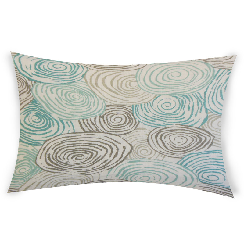  Housse et insert rectangulaires en lin, Turquoise, 12 po x 24 po
