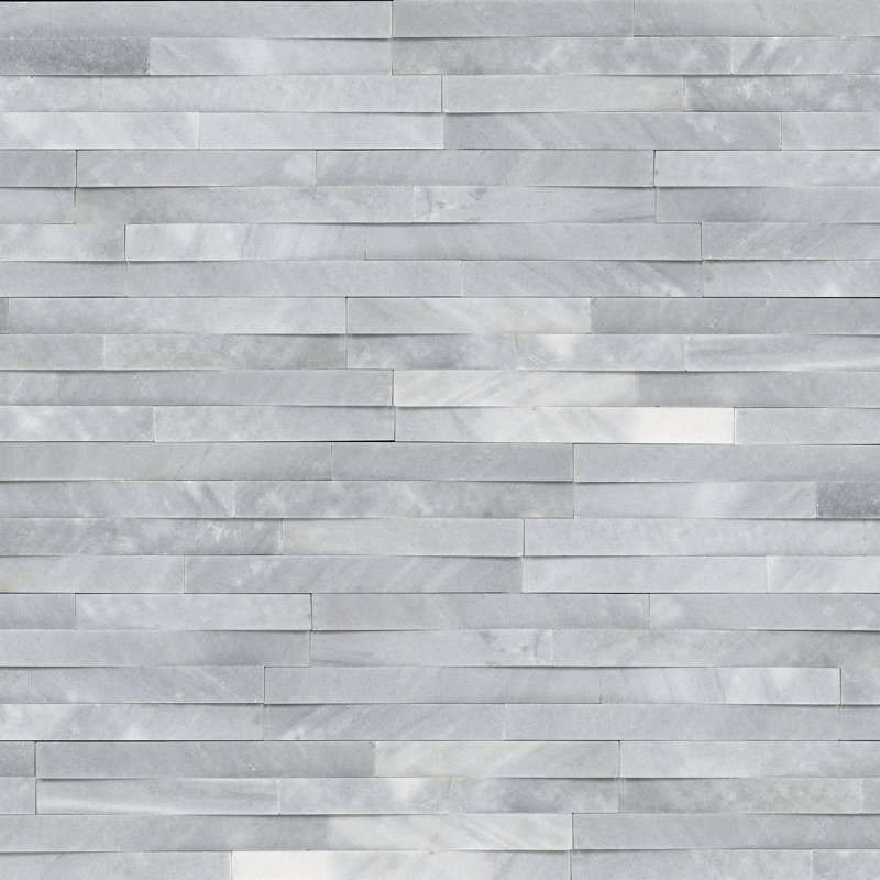Carrelage mural de coin en marbre 6 po x 18 po Stonecrest Celestine, Brouillard