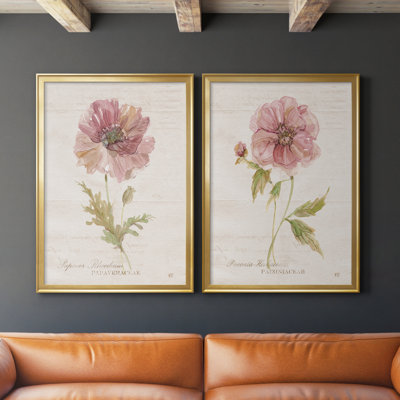 «Soft Poppy», ensemble de 2 reproductions d'art sur toiles