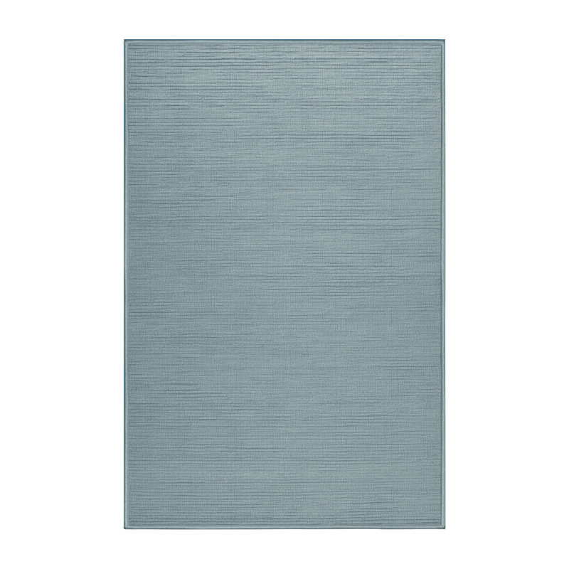 Machine Washable Solid Blue Area Rug, Rectangle 2' x 3'