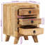 37cm W Solid Wood Bedside Table