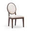 Ensemble de 2 chaises d'appoint Goeffrey brun foncé et beige
