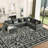 Washable Boho Floral Area Rug 8x10 ft -  Soft Low Pile Rug with Non-Slip Backing for Living Room, Bedroom-1582325576-1582325577