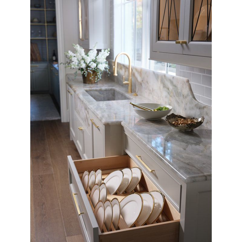 Wood Plate Divider Insert For Drawer Cabinet