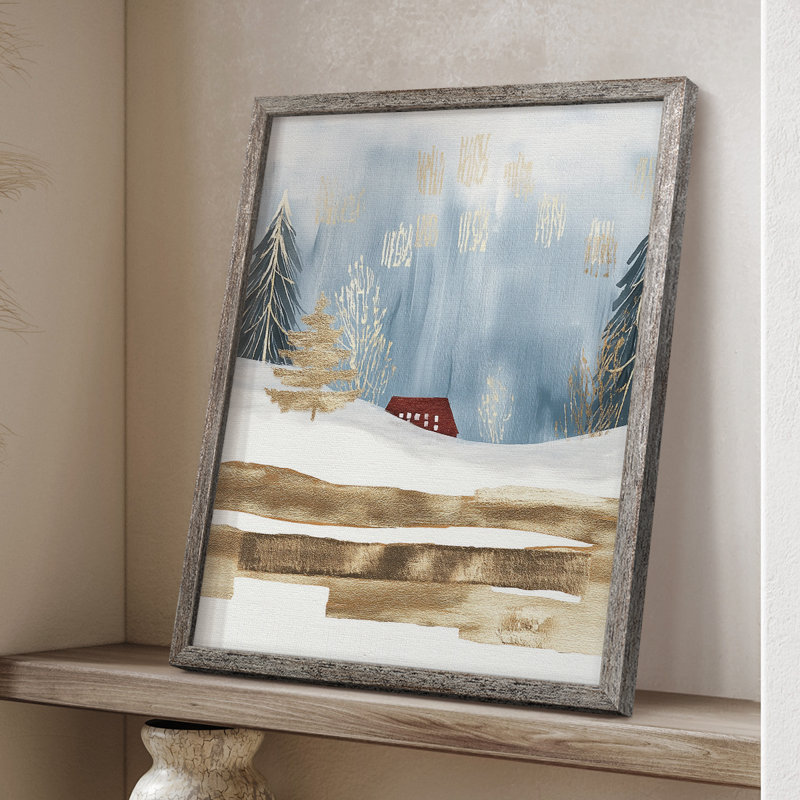«Christmas Holiday Art CCL XXXV», reproduction d'art encadrée - bois massif, H 11 po x l 9 po