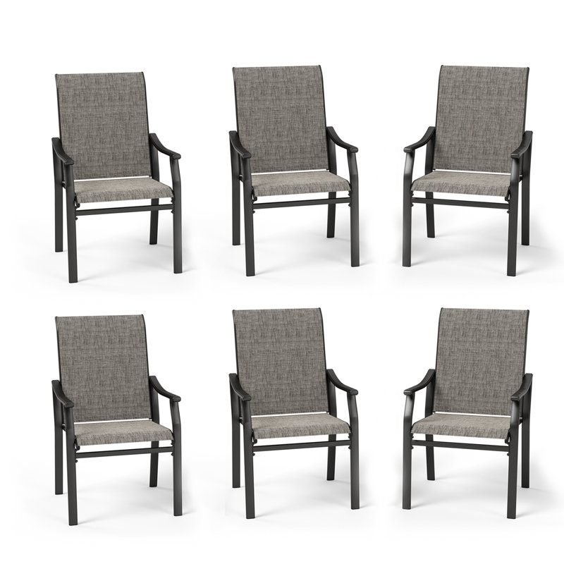 Outdoor Patio Dining Armchair, Set of 6