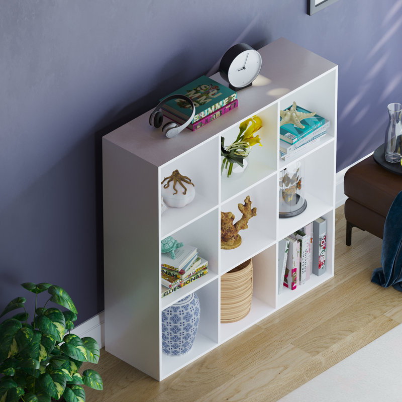 Oreland Cube Bookcase, White, 96.5cm H x 96.5cm W x 29cm D