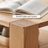 Burlywood Solid Wood Rectangular Coffee Table-848996292