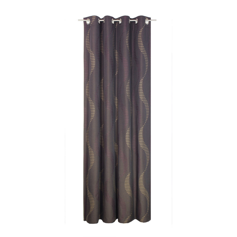 Pearson Eyelet Curtain, single panel, opaque, 132cm Width x 255cm Drop, Brown
