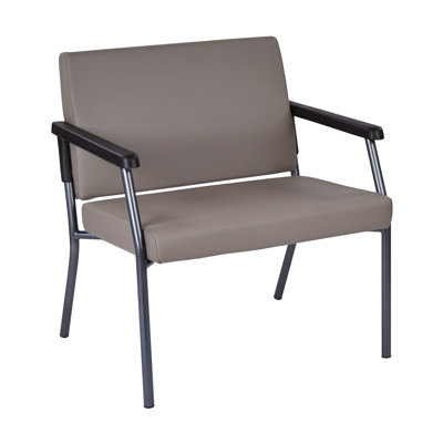 Chaise de salle d'attente en vinyle 32,25 "Pavi Pavi avec structure en métal