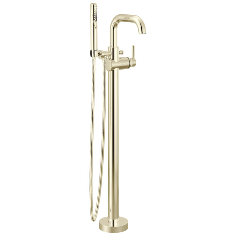 Floor Mount Tub Filler, Polished Nickel