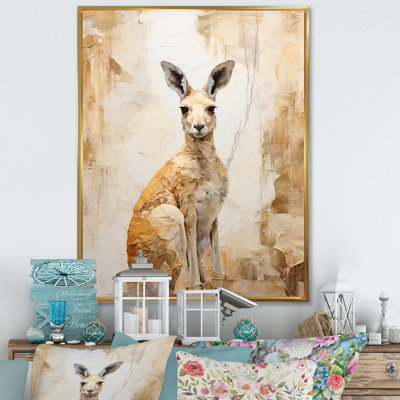 Minimal charmant kangourou sur toile