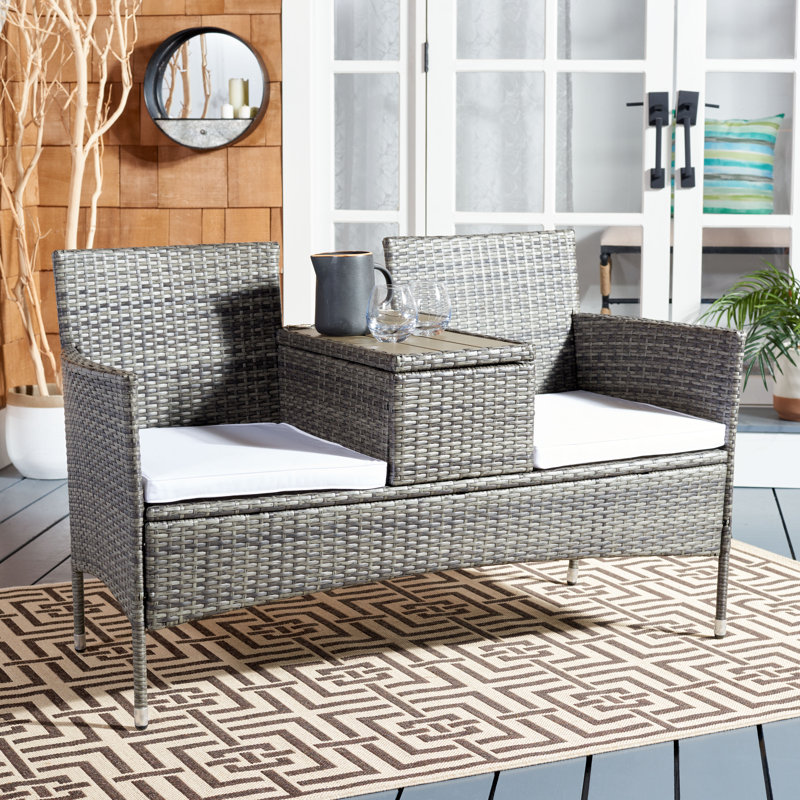 Causeuse avec coussins Pay, Gris