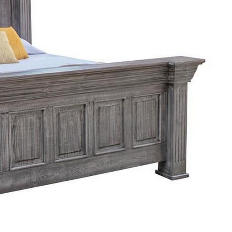 Lit standard en bois massif Brynli, Grand