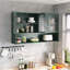Armoire murale en verre 47,25 "à quatre portes, murale, adaptée