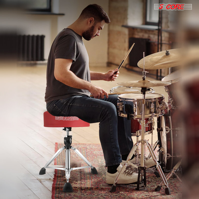 Siège de musicien 5 po Drum Throne, Rouge