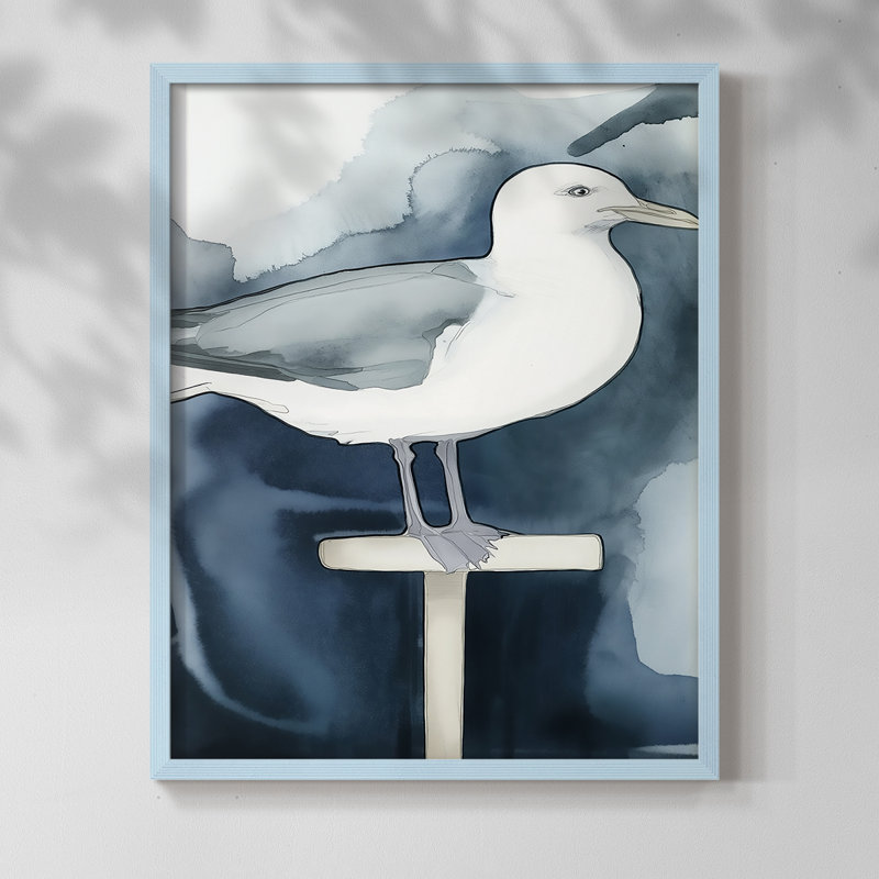 ANIMALS Series II - reproduction encadrée de qualité supérieure - prête à être accrochée - aucun clou requis, Bleu