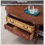 Table basse vintage en bois massif peint-110928970
