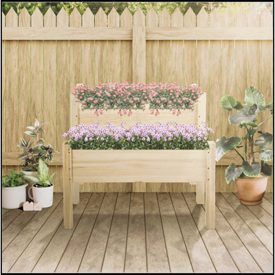 Boîte à fleurs en bois Tier