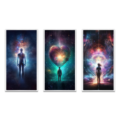 «Etheral Body Glowing Light Awakening III», 3 pièces