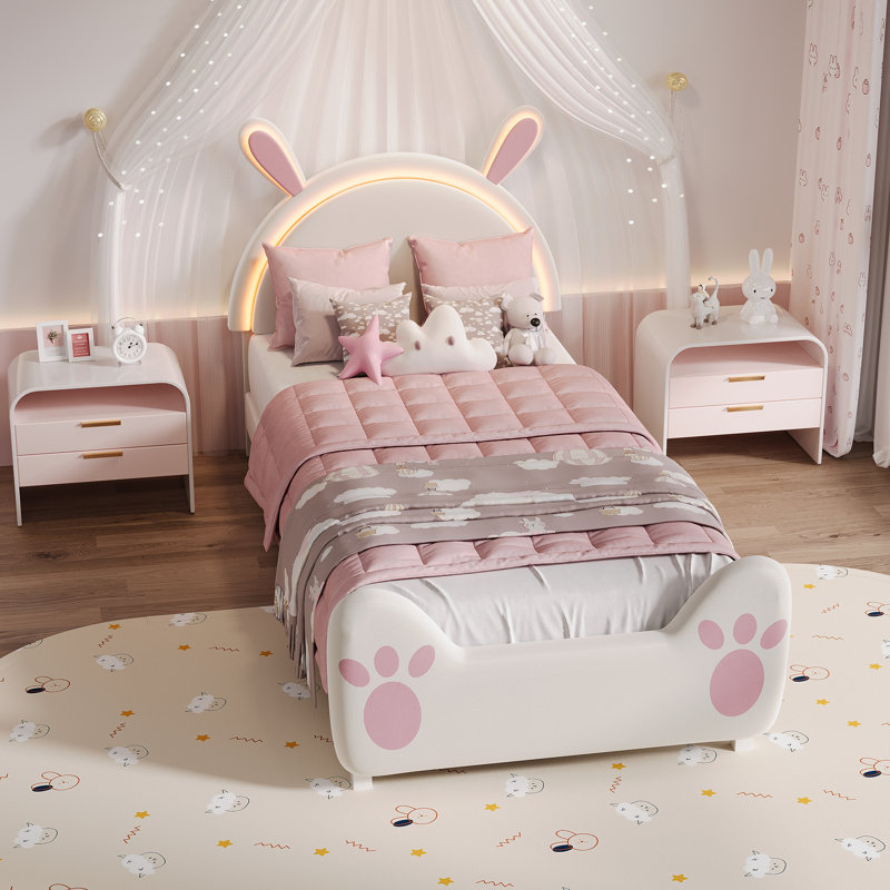 Upholstered Bed, European Single (90 x 200 cm)