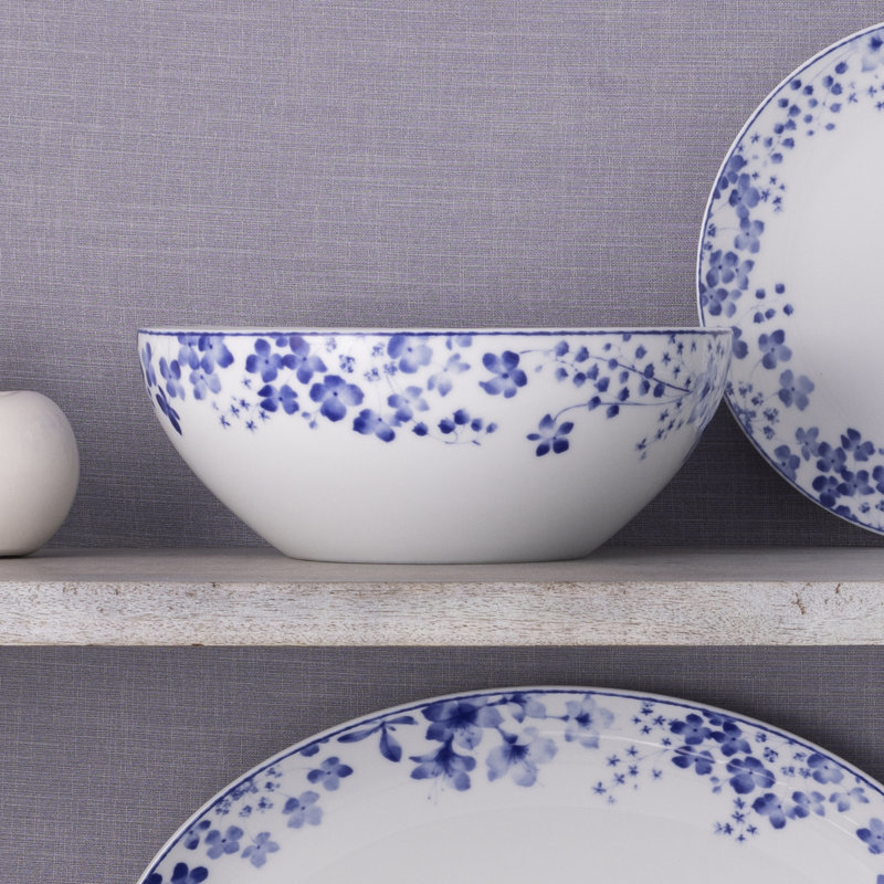 Bol à légumes Noritake Bloomington Road, 9 po, 68 oz, Bleu