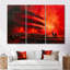 Ensemble d'art mural rouge et noir Symphonic-1388070607-1388070605