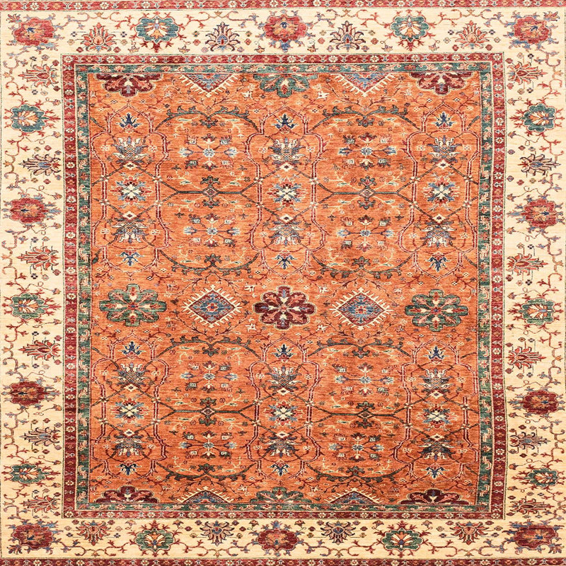 Abstract Indoor Rug, Square 3'