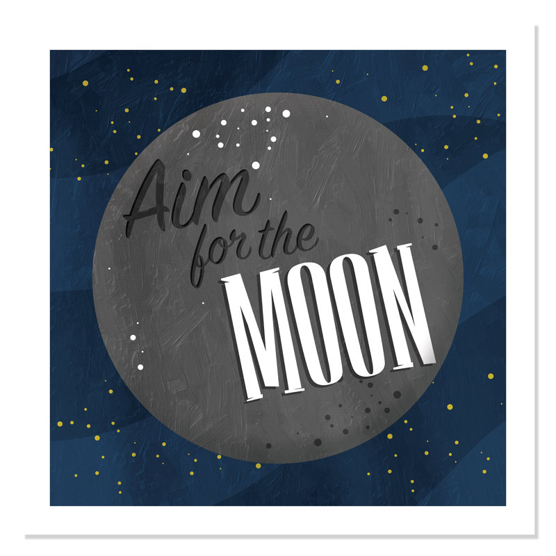 Rolled Aim for the Moon Paper Print, 36" H x 36" W x 1" D