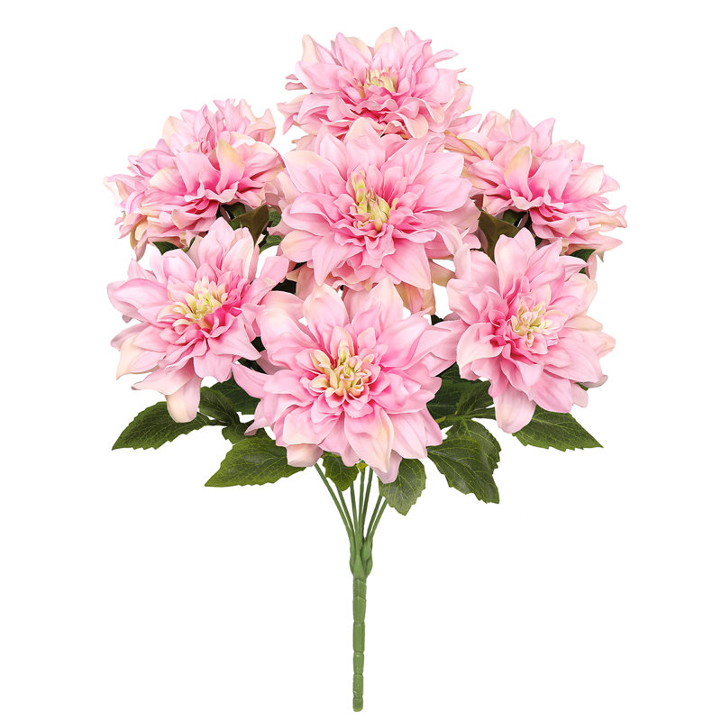 Bouquet de tiges de dahlia artificielles, Rose