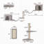Arbre à chat mural, meuble pour chat avec 2 maisonnettes pour chat, 3 tablettes murales pour chat, 2 échelles, 1 perchoir pour chat, poteaux à griffer en sisal et coussin