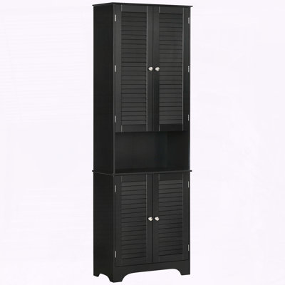 Tall Narrow Bathroom Storage Cabinet with Adjustable Shelves