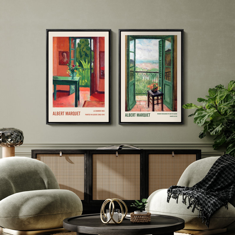 Art mural encadré rétro antique classique pour chambre à coucher, Noir, H 24 po x l 16 po