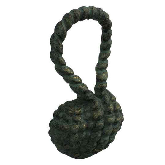 Cast Iron Weighted Floor Stop, Antique Bronze