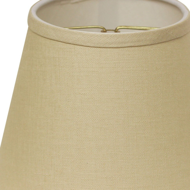 8" Hardback Empire Linen Lampshade, Beige, 7" H x 8" W x 8" D